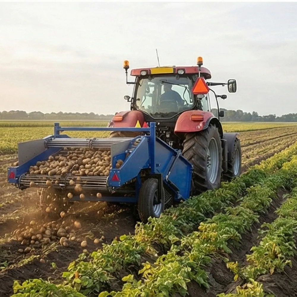 Colhedora de batatas para trator