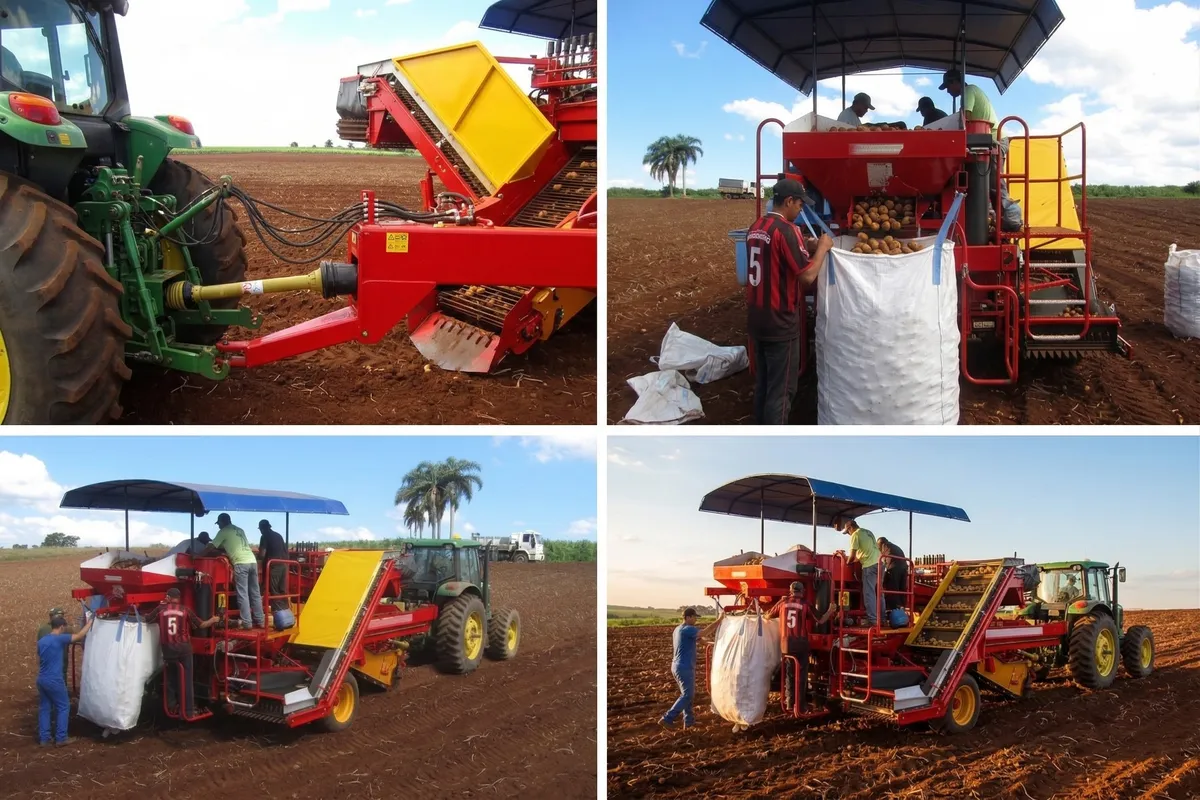 Colhedora de batatas para trator